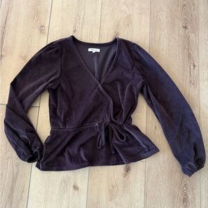 Madewell Velvet Corduroy Women’s Wrap Top (S)